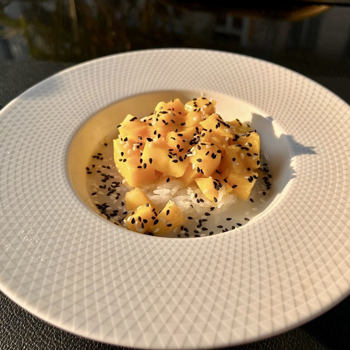 riz gluant mangue coco