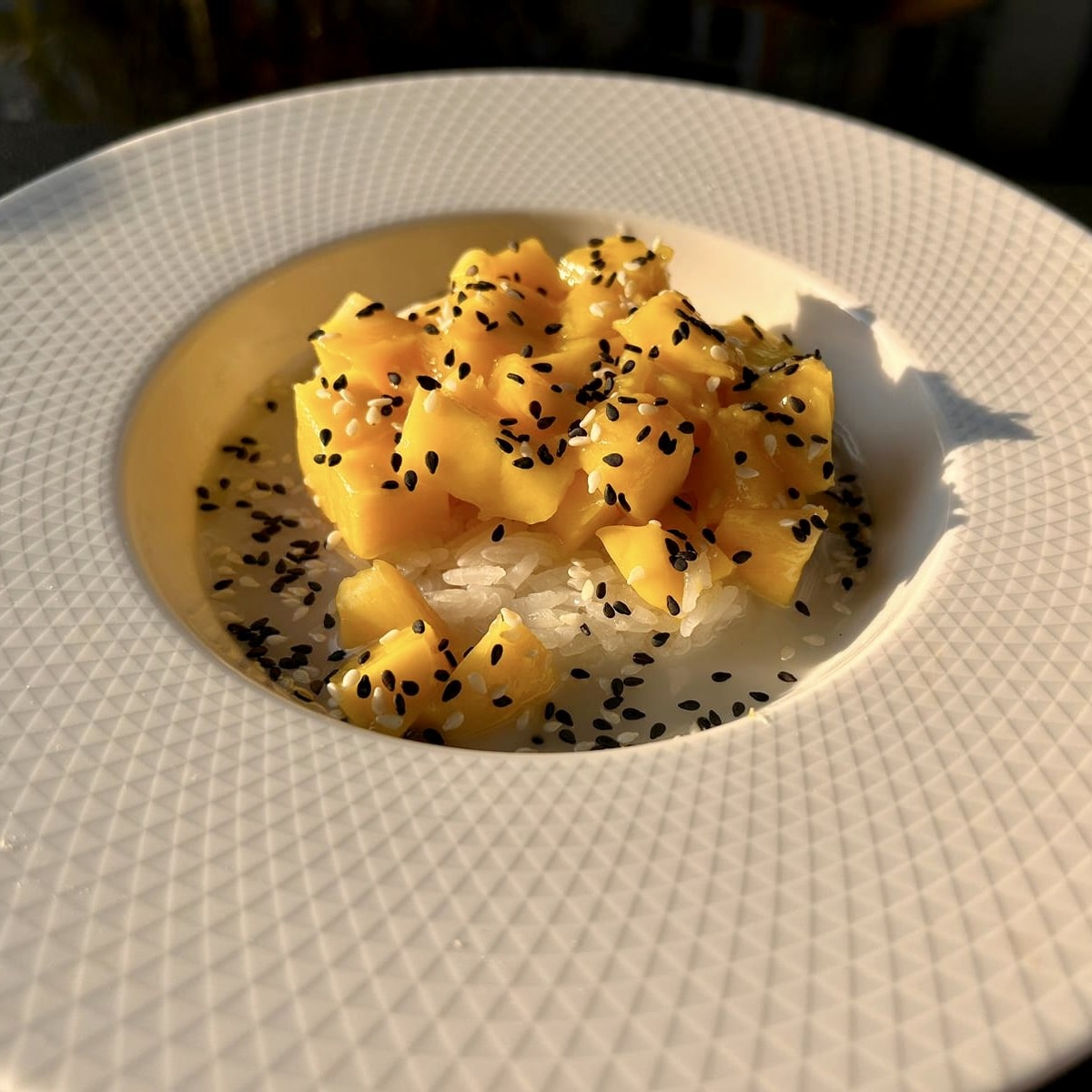 riz gluant mangue coco